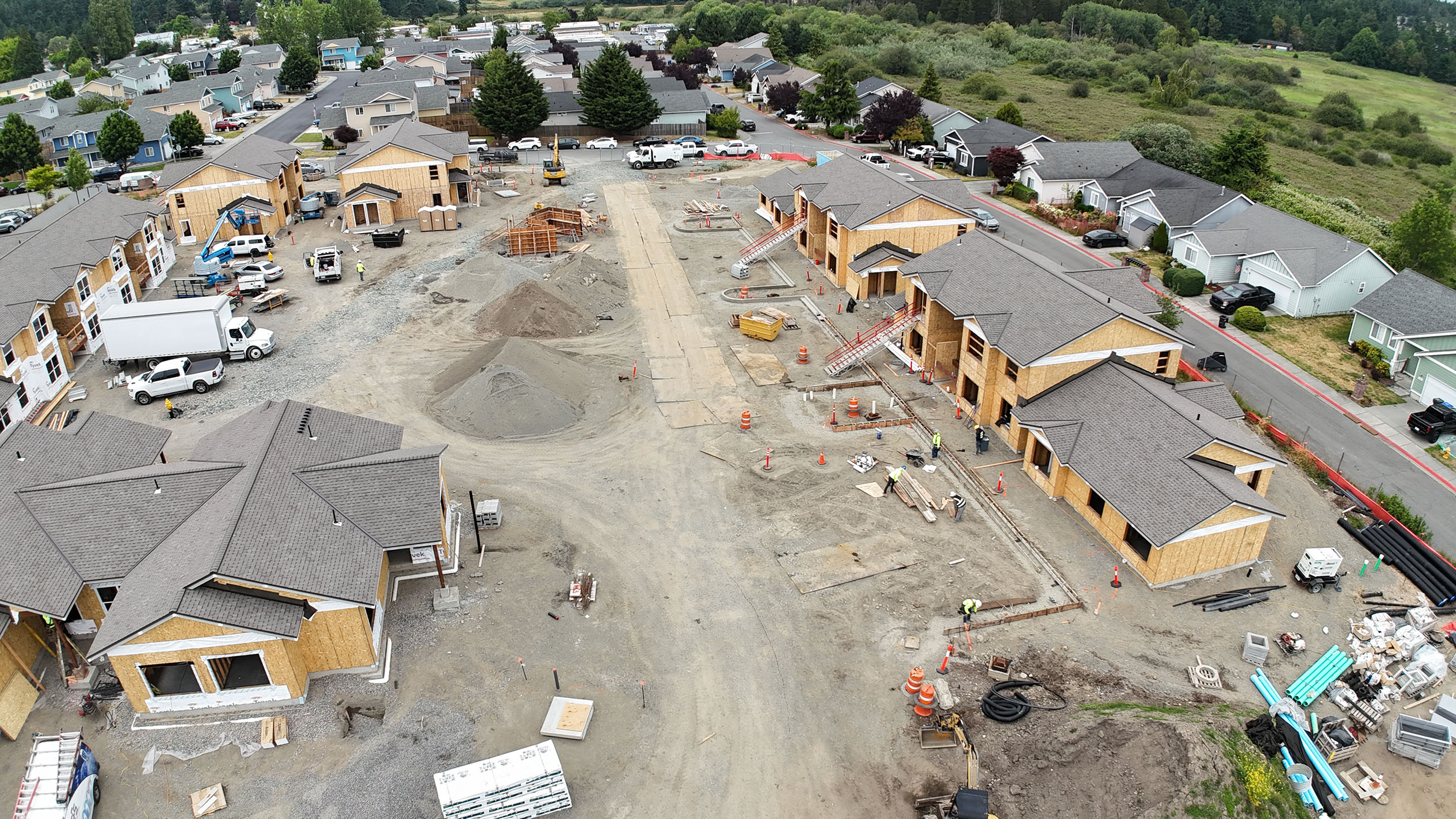 A housing complex under construction